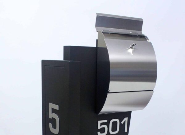 Stainless Steel Mailbox with Lockbox