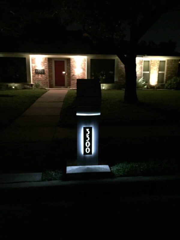 The Odyssey Modern Mailbox with LED Lights